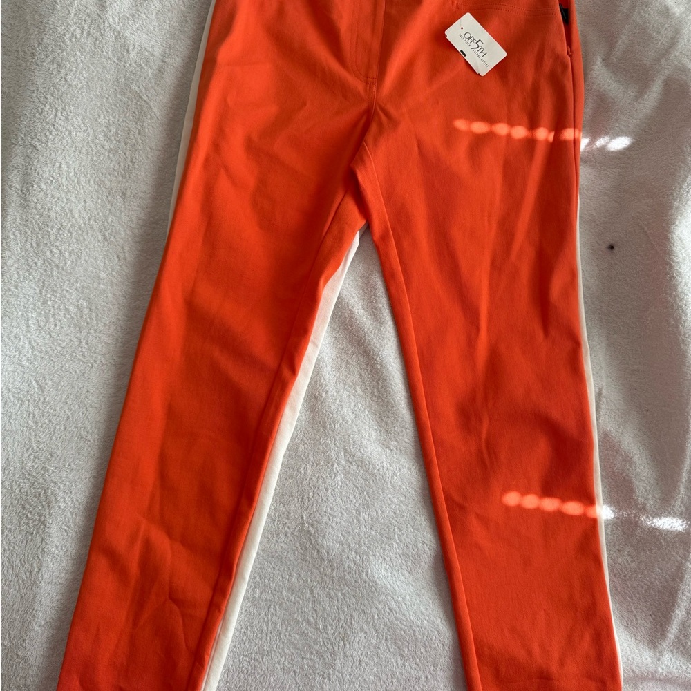 Saks Fifth Avenue Orange Straight Leg Pants